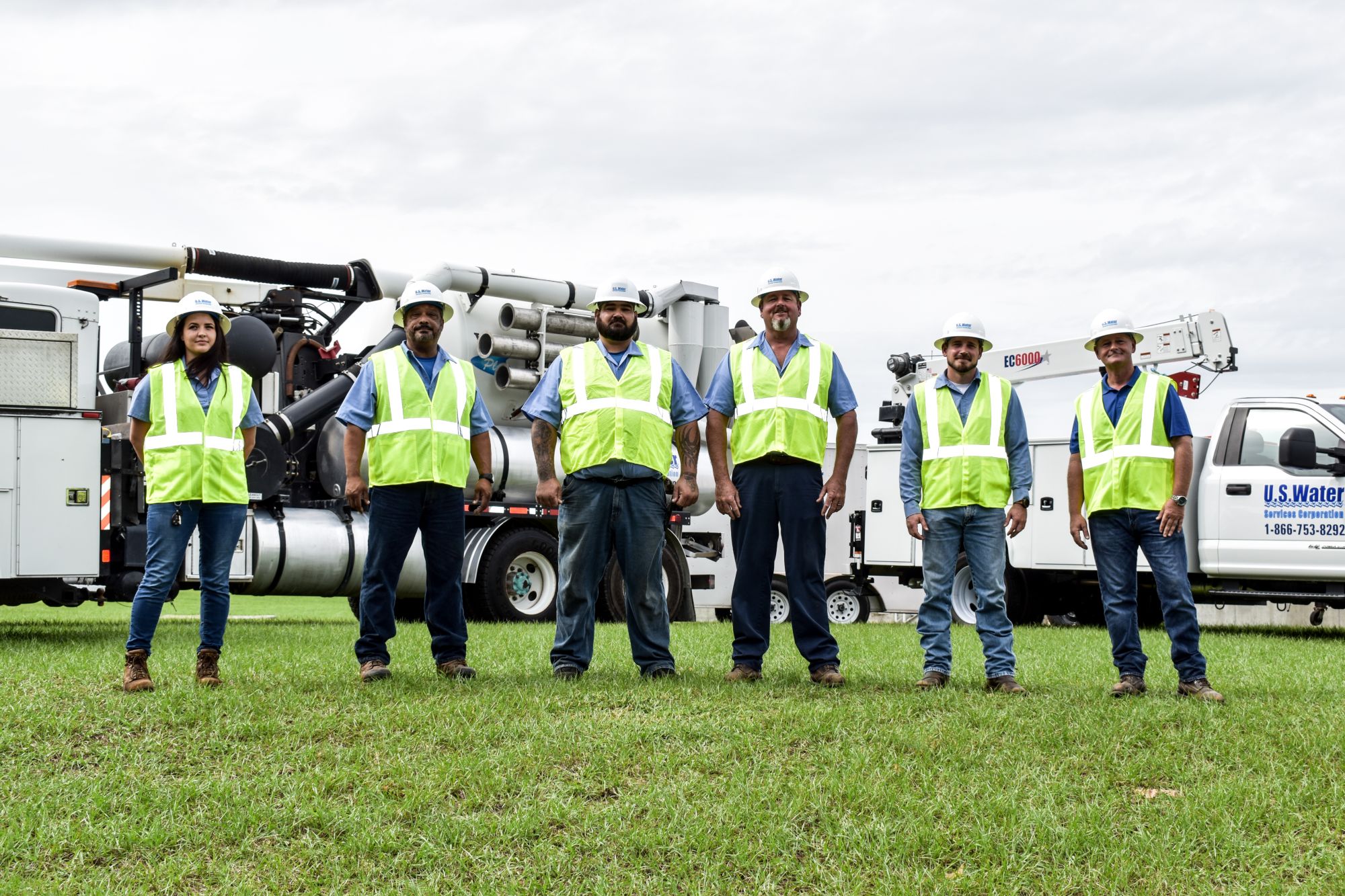 Water treatment plant operations team working together